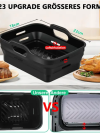 Large Size Silicone Air Fryer Liners, 6PCS Dual Air Fryer Accessories - Image 3